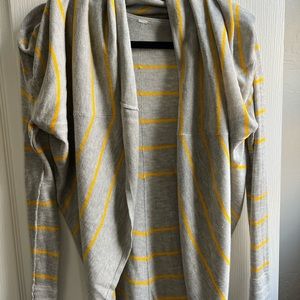 Lululemon Twist and Wrap Cardigan in gray and yellow
